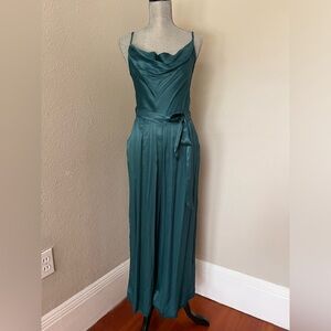 Anthropologie Teal Green Jumpsuit Sz M